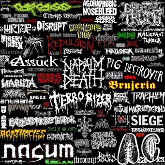 grindcore band logos